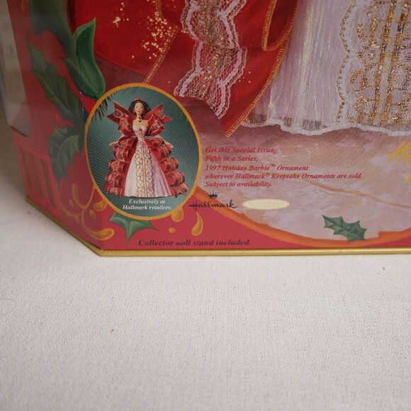 1997 Holiday Barbie Special Edition Doll NIB Rare Misprint Green vs Blue Eyes - Picture 7 of 13